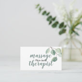 水素朴色モダン緑化フローラマッサージ 名刺 (スタンド正面)