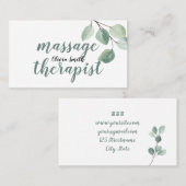 水素朴色モダン緑化フローラマッサージ 名刺 (正面/裏面)