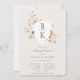 水素朴色モノグラムクレストリハーサルディナー 招待状