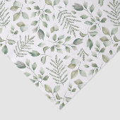 水素朴色ユーカリとシダ模様 薄葉紙 (詳細)