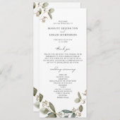 水素朴色ユーカリ種結婚属 プログラム (正面/裏面)