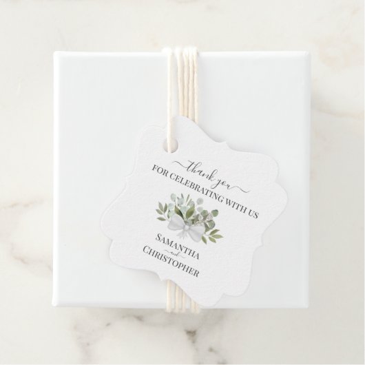 水素朴色ユーカリ結婚の感謝 フェイバータグ (インサイチュ)