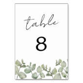 水素朴色ユーカリ結婚の表番号 テーブルナンバー (正面)