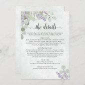 水素朴色ユーカリ結婚ス詳細 エンクロージャーカード (正面/裏面)