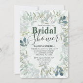 水素朴色ユーカリ緑招待状 招待状 (正面)