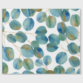 水素朴色ユーカリ離れパターン ラッピングペーパー (フラット)