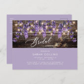 水素朴色ラベンダーブライダルシャワー素朴装置 インビテーションポストカード (正面/裏面)