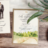 水素朴色ランドスケープ結婚式招待状 招待状