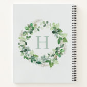 水素朴色リースモノグラムファミリーレシピ ノートブック (裏面)