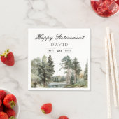 水素朴色レイクフォレストリタイアメントパーティー スタンダードカクテルナプキン (インサイチュ)