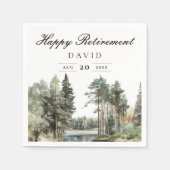 水素朴色レイクフォレストリタイアメントパーティー スタンダードカクテルナプキン (正面)