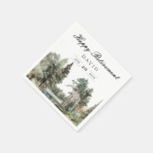 水素朴色レイクフォレストリタイアメントパーティー スタンダードカクテルナプキン (角)