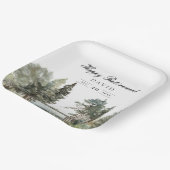 水素朴色レイクフォレストリタイアメントパーティー ペーパープレート (傾斜あり)