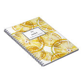水素朴色レモンスライスパターンカスタム ノートブック (右側)