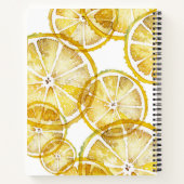 水素朴色レモンスライスパターンカスタム ノートブック (裏面)