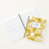 水素朴色レモンスライスパターンカスタム ノートブック (内部)