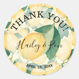 水素朴色レモン緑ありがとう ラウンドシール