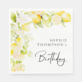 水素朴色レモン誕生日 スタンダードランチョンナプキン (正面)