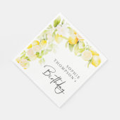 水素朴色レモン誕生日 スタンダードランチョンナプキン (角)