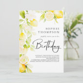 水素朴色レモン誕生日 招待状 (スタンド正面)