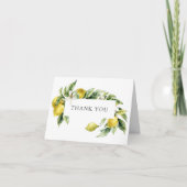 水素朴色レモ結婚ンス サンキューカード (正面)