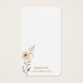 水素朴色ワイルドフラワーイヤリングディスプレイカード (正面)