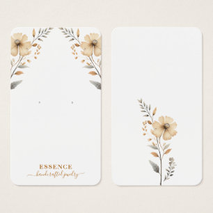 水素朴色ワイルドフラワーイヤリングディスプレイカード