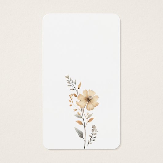 水素朴色ワイルドフラワーイヤリングディスプレイカード (裏面)