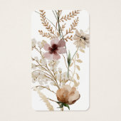 水素朴色ワイルドフラワーイヤリングディスプレイカード (裏面)