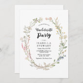 水素朴色ワイルドフラワーバチェロレッテ 招待状 (正面/裏面)