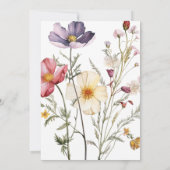 水素朴色ワイルドフラワーブライダルシャワー 招待状 (裏面)