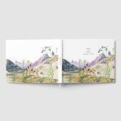 水素朴色ワイルドフラワーマウンテン結婚ズ ゲストブック (全面)