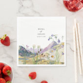 水素朴色ワイルドフラワーマウンテン結婚ズ スタンダードランチョンナプキン (インサイチュ)