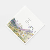 水素朴色ワイルドフラワーマウンテン結婚ズ スタンダードランチョンナプキン (角)