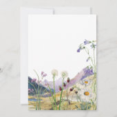 水素朴色ワイルドフラワーマウンテン結婚ズ セーブザデート (裏面)