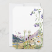 水素朴色ワイルドフラワーマウンテン結婚ズ 招待状 (裏面)