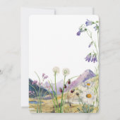 水素朴色ワイルドフラワーマウンテン結婚ズ 招待状 (裏面)