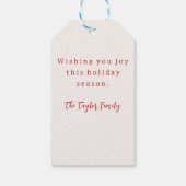 水素朴色ヴィンテージクリスマス ギフトタグ (裏面)