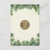 水素朴色冬林パインコーン結婚ズ エンクロージャーカード (裏面)