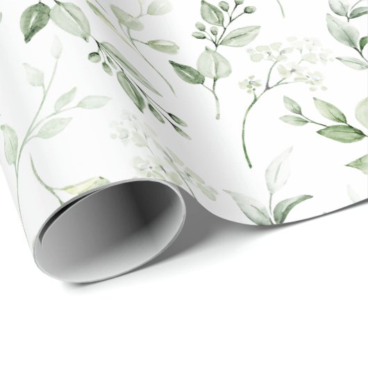 水素朴色天然林葉型模様 ラッピングペーパー (ロールコーナー)