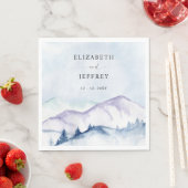 水素朴色山野外パイン結婚ズ スタンダードランチョンナプキン (インサイチュ)