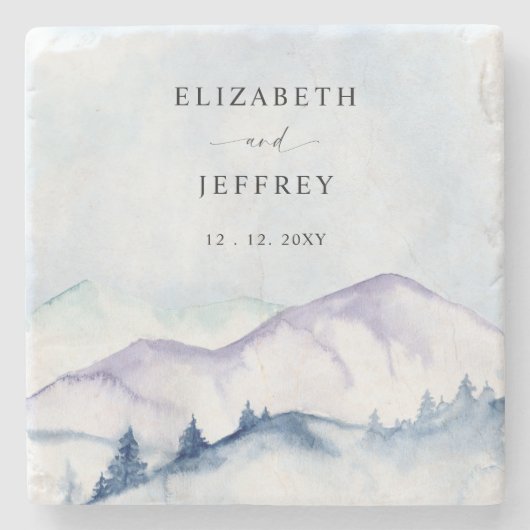 水素朴色山野外パイン結婚ズ ストーンコースター (正面)