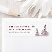 水素朴色松差出人住所ラベル ラベル (インサイチュ)