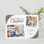 水素朴色植物体2フォトクリスマス シーズンカード (スタンド正面)