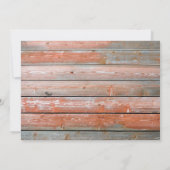 水素朴色秋のフローラ木材の保存日付 セーブザデート (裏面)