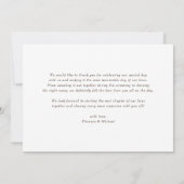 水素朴色秋の森秋の結婚式 サンキューカード (裏面)