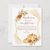 水素朴色秋カボチャサンキューカード サンキューカード (正面)