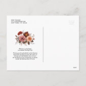 水素朴色秋フローラ写真サンクスギビング シーズンポストカード (裏面)