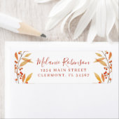 水素朴色秋差出人住所ラベル ラベル (インサイチュ)