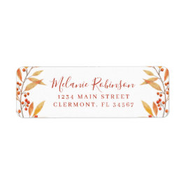 水素朴色秋差出人住所ラベル ラベル